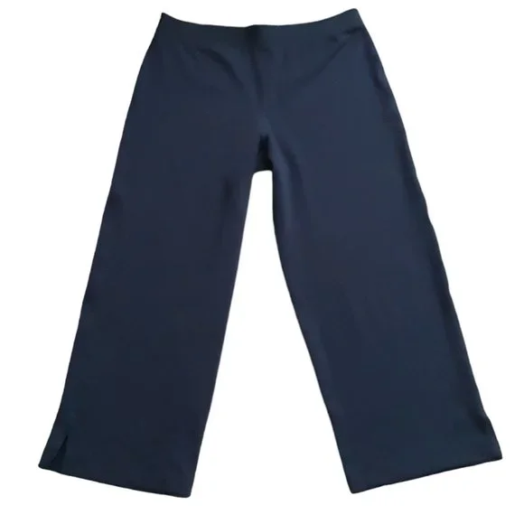 Adidas Y2K Yoga Pants Cropped Wide Leg Vintage 2010 Size Large - Picture 1 of 5